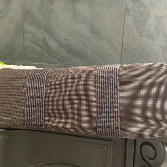 AUTH. HERMES Toile Herline MM Tote Work Book Baby Travel Bag Zipper Closure Gray - Picture 3 of 15